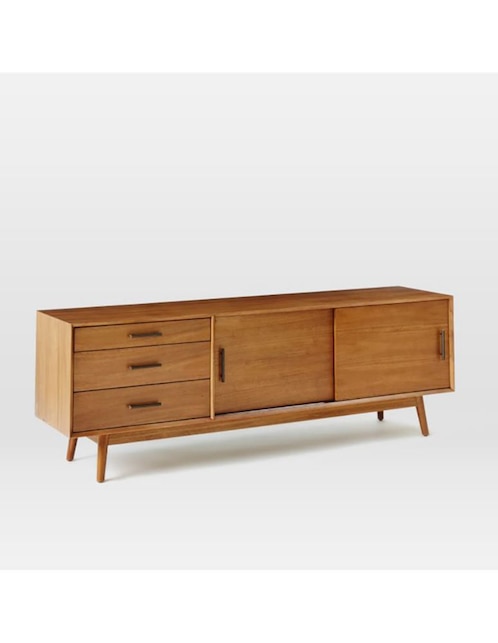 WEST ELM Consola Mid Century de madera