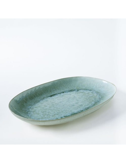 Platón Reactive Glaze Menta de cerámica