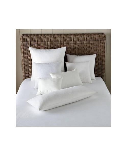 LANE LINEN Relleno de almohada de 18 x 18 pulgadas, paquete de 2 unidades,  color blanco, rellenos de almohada alternativos de plumón para fundas de