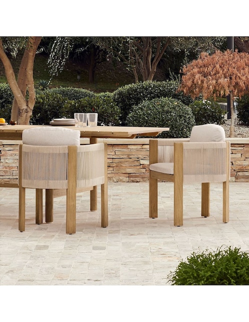 Set de 2 sillas Porto Outdoor de madera