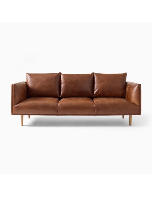 Sofa Antonio Leather estilo contemporáneo de madera