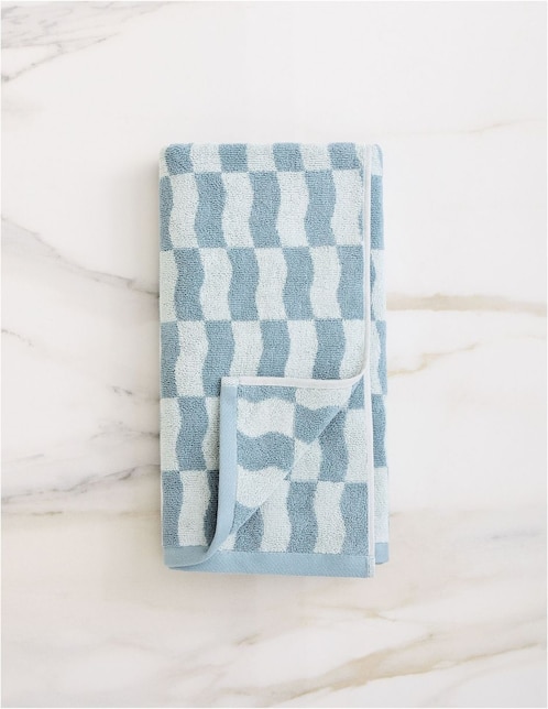 Toalla Wavy Blocks de algodón
