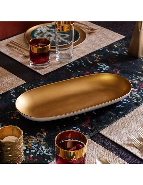 Platón Pure Metallic de cerámica