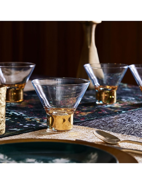 Set vasos Bijou de vidrio con 4 piezas