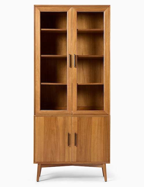 Gabinete Mid-Century Glass de madera