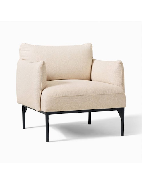 Sillón West Elm de madera pino