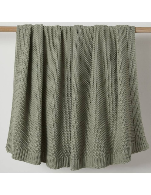 Frazada de tejido punto West Elm Cotton Knit