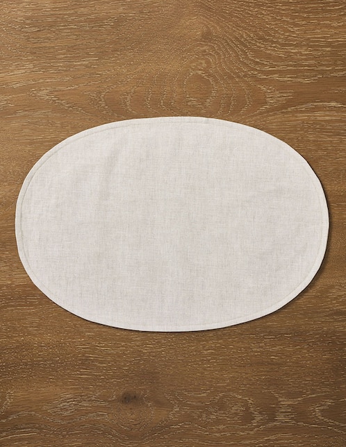 Set mantel ovalado de lino European Linen