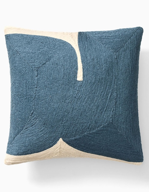 FUNDA COJÍN MODERN SHAPES 20X20 AZUL MAR