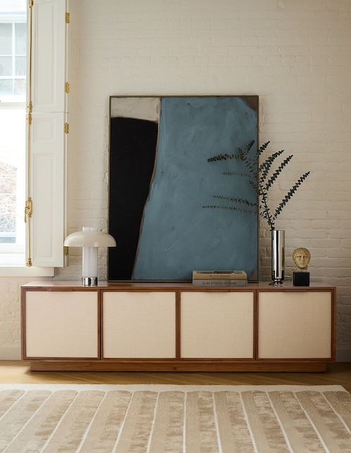 WEST ELM Consola Douglas de madera