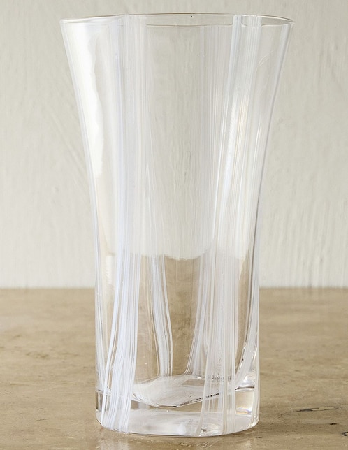WEST ELM Vaso Doble Pack Caning de vidrio