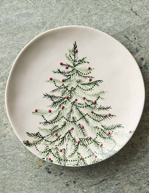 Plato ensalada navideño Tannenbaum de cerámica 1