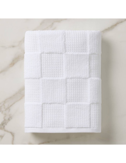 Toalla para manos West Elm Waffle Checkerd de algodón adulto