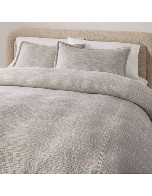 DUVET CHANDLER RIBBED QS GRIS