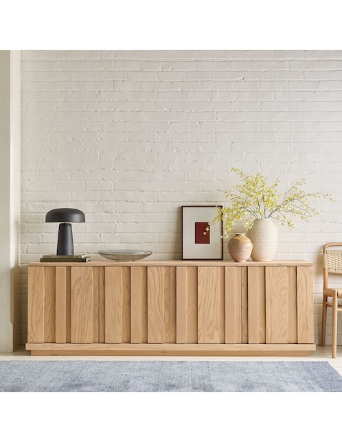Consola Berkley de madera caoba