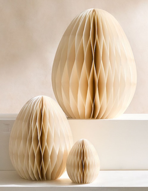 Figura decorativa de huevo West Elm Easter Egg Honeycomb