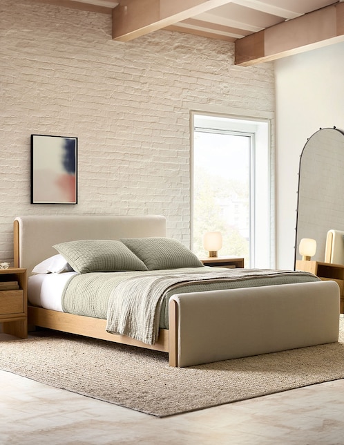 Cama Asher West Elm de madera king size