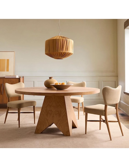 Mesa de comedor armable Pierce & Ward de madera