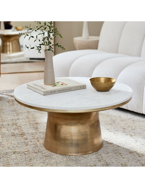 Mesa de centro Marble Topped Ped