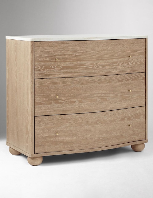 Cómoda Clementine de madera álamo