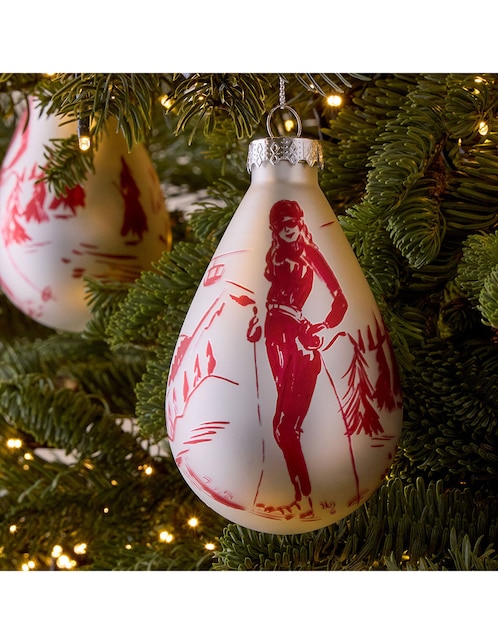 Ornamento navideño Skier