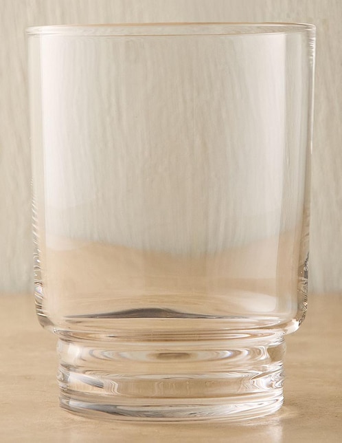 Vaso para agua Grooved Stem de vidrio con 4 piezas