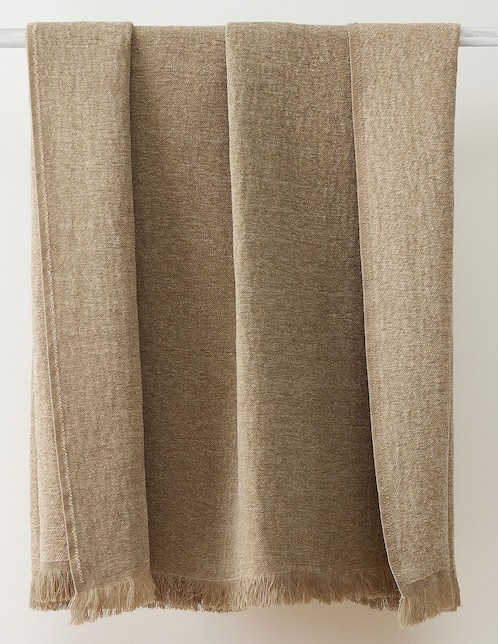 FRAZADA REVERSIBLE, 127 X 152 CM, BEIGE