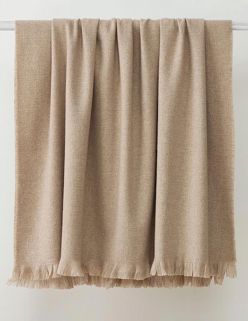FRAZADA BRUSHED 50X60 CAFE