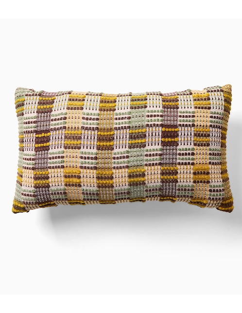 COJÍN OD MULTI CHECKERBOARD 12X21 AMARIL