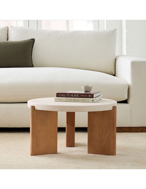 Mesa lateral Cassian de madera acacia