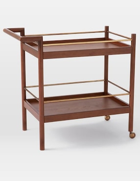Carro de bar cocina Mid Century madera