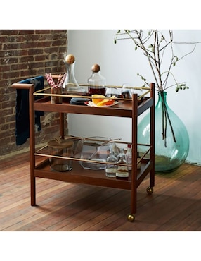 Carro de bar cocina Mid Century madera