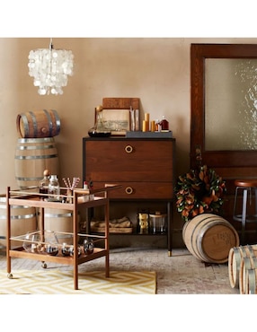 Carro de bar cocina Mid Century madera