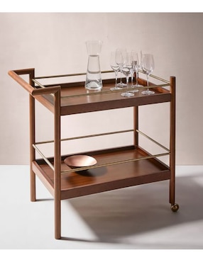 Carro de bar cocina Mid Century madera