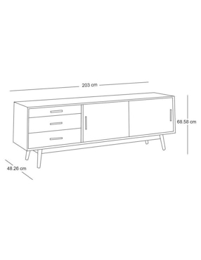 Consola Mid Century de madera