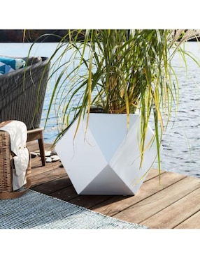 Maceta Exterior Faceted de piedra