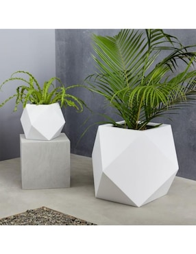 Maceta Exterior Faceted de piedra