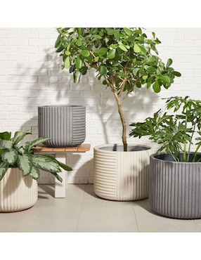 Maceta Cecilia de fiberstone