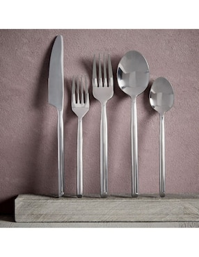 Set cubiertos Capri Silver de acero inoxidable 5 piezas