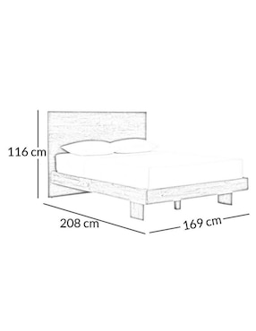 Cama Anton de madera king size