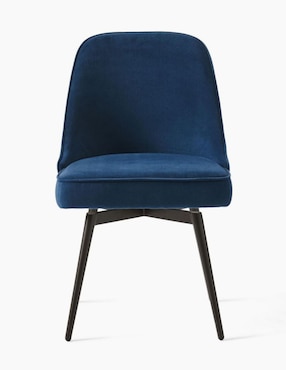 Silla oficina Mid-Century de terciopelo