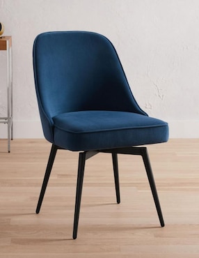 Silla oficina Mid-Century de terciopelo