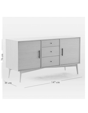Buffet Mid-Century de madera
