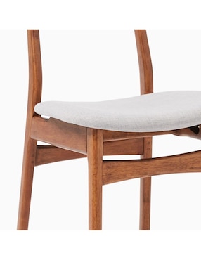 Set silla 2 piezas Classic Café de madera y tela