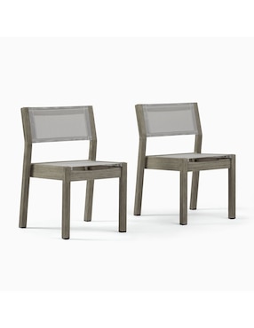 Set De 2 Sillas Portside Outdoor De Madera