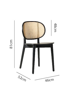 Silla Bleecker West Elm de madera