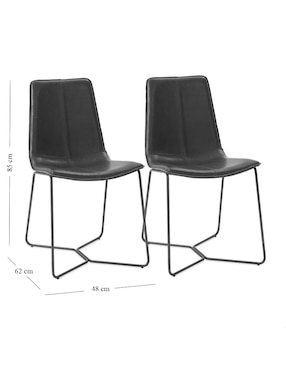 Set silla 2 piezas Slope de piel