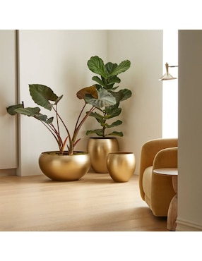 Maceta Organic Metal de aluminio con sistema automático de riego