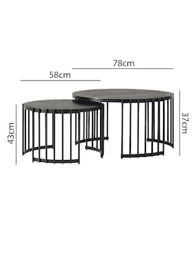 Mesa de centro Spoke Nesting