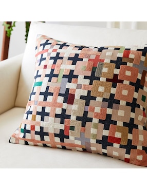 Funda cojín Crewel Patchwork